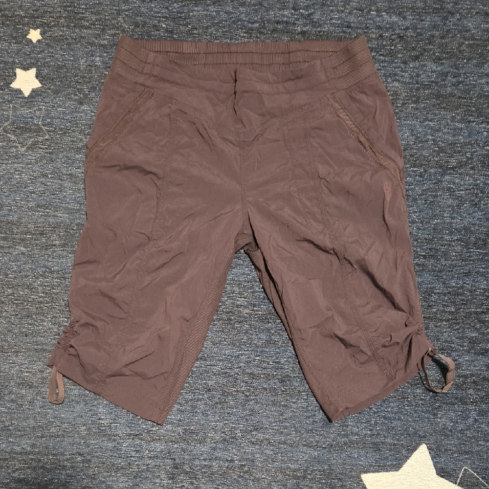 Women’s Charcoal Bermuda Shorts with Drawstring Hem